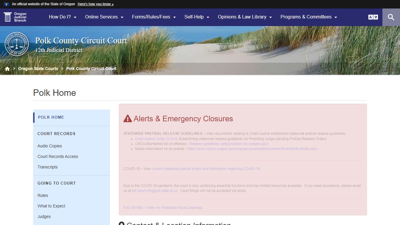 Oregon Judicial Department : Polk Home : Polk County Circuit Court ...